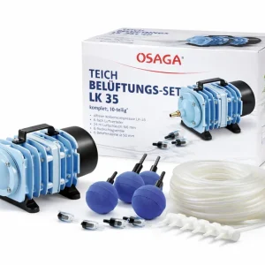 Neu Osaga Teich-Belüftungsset LK35 Set mit 6 Steinen
